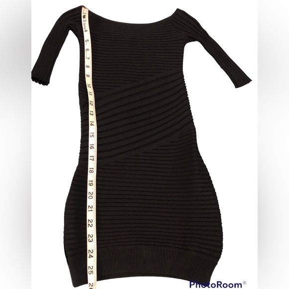 Marciano half Sleeve Mini Stretch Dress - Black - Picture 2 of 6